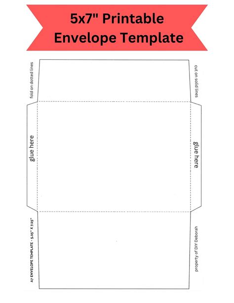 Envelope Template For 5x7 Card