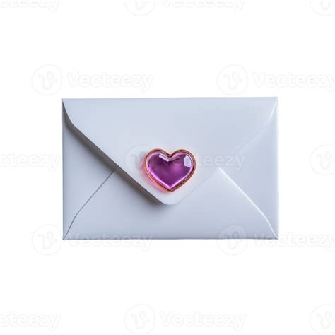 Envelope with a heart seal