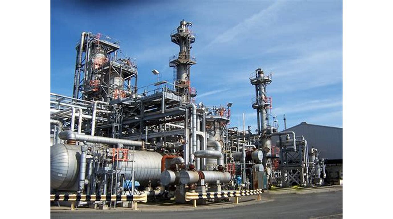 Equipment at an oil refinery