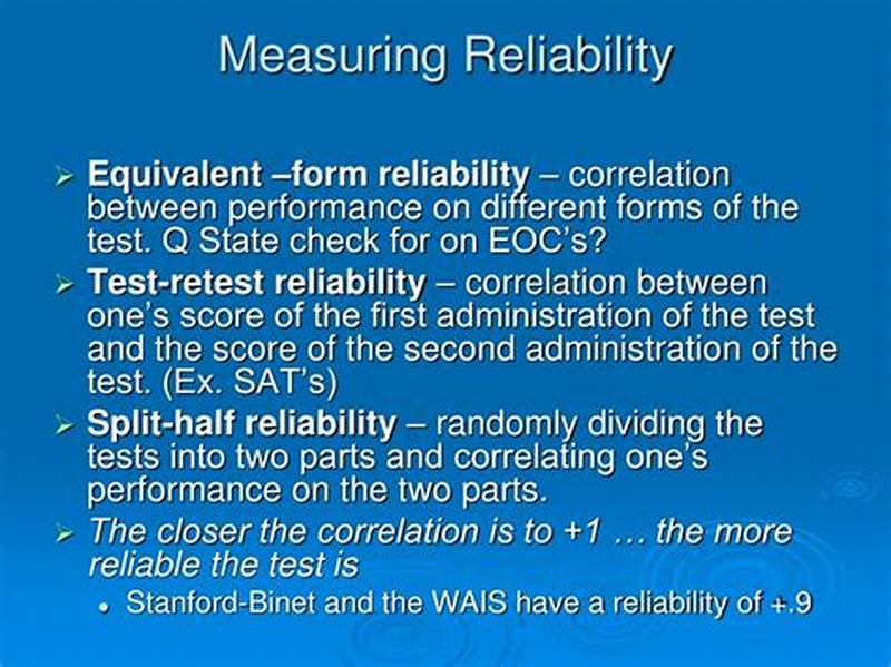 Equivalent Form Reliability