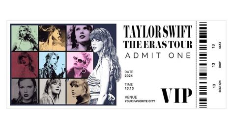 Eras Tour Ticket Template