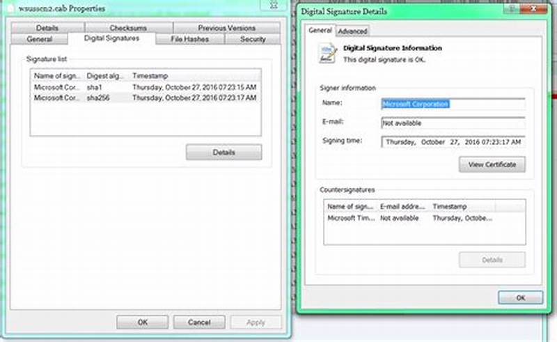 Error: Catalog File ..clientwsuswsusscn2.cab Signature Verification Failure