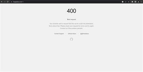 Error 400 Bad Request