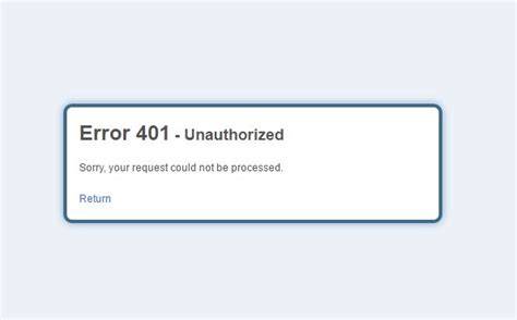 Error 401 Unauthorized