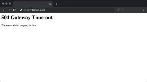 Error 504 Gateway Time-out message