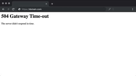 Error 504: Gateway Timeout