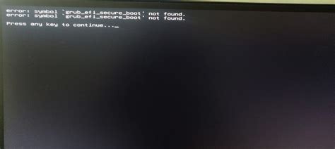 Error Grub EFI Secure Boot