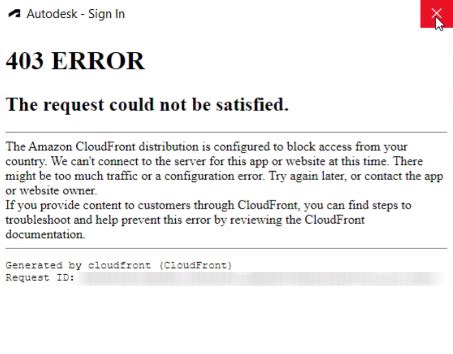 Error Request Could Not Be Satisfied