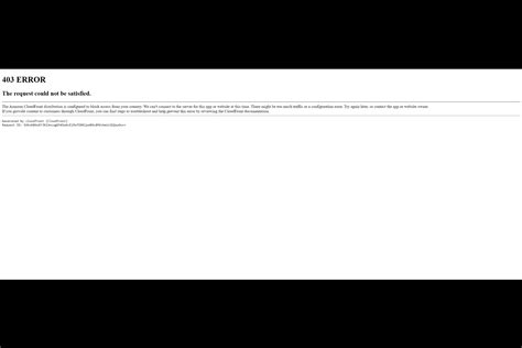 Error Request Could Not Be Satisfied meaning