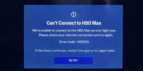 What Triggers Error Code 1400503 on HBO Max?