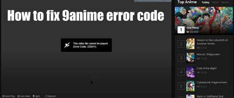 What is Error Code 23301 on 9anime?