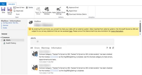 ErrorQuotaExceeded Exchange Server Returned 403 Error in Microsoft Dynamics 365 Mailbox Alert