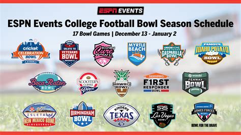 Espn Bowl Schedule Printable