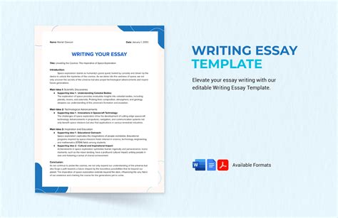 Essay Template Word