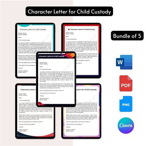 Essential components of child custody letter