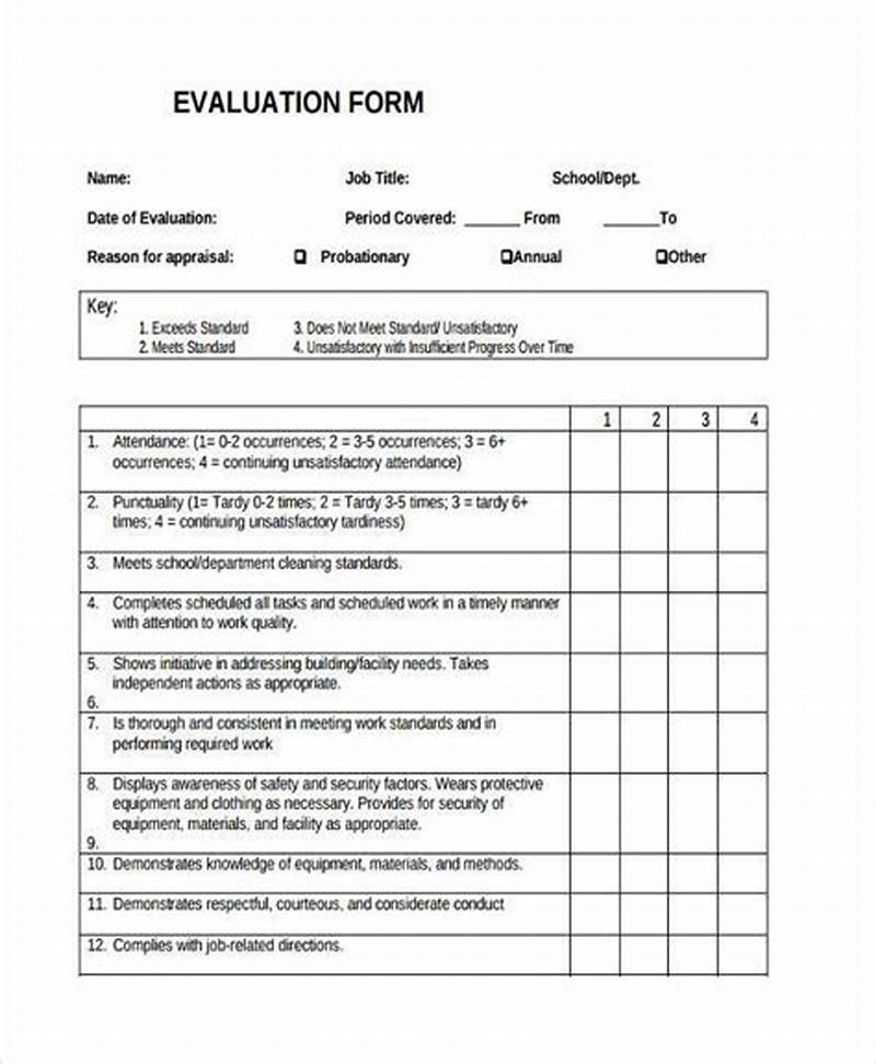 Evaluation Form Example