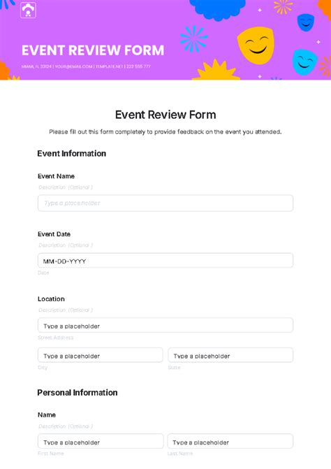 Event Review Template