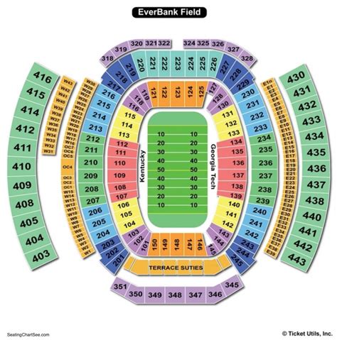 Everbank Stadium Seating Chart With Seat Numbers