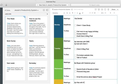 Evernote Diary Template