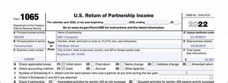 Example Form 1065 Filled Out