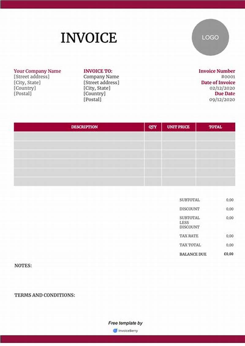 Example Invoice Template Uk