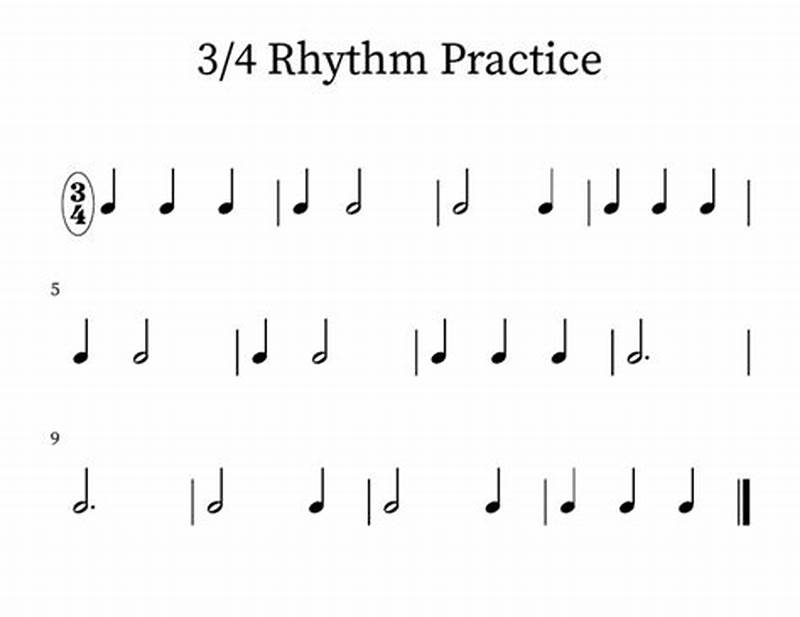 Example Of 3/4 Rhythmic Pattern