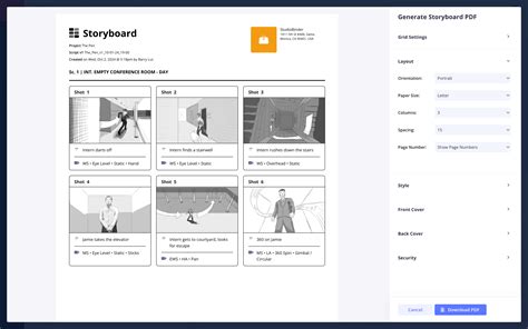 Example Of Storyboard Template