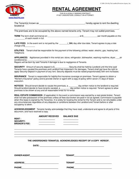New agreement form letter 354
