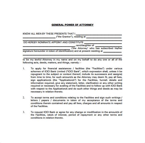 Example of Power of Attorney