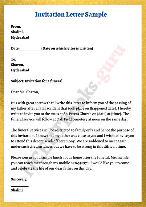 Example of study tour invitation letter structure