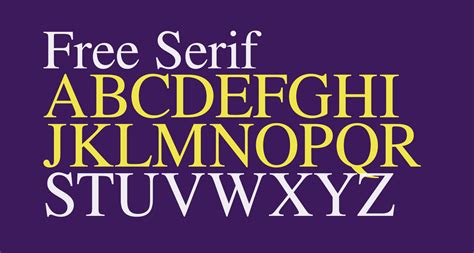 Examples of Serif Fonts
