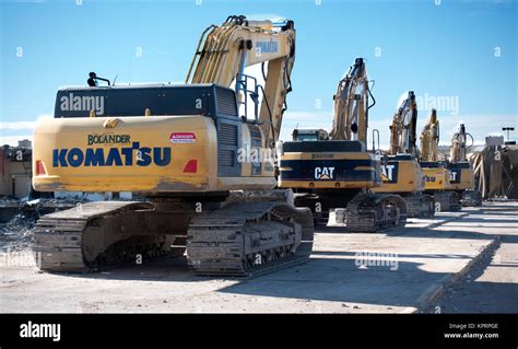 Excavators in Stadium Construction