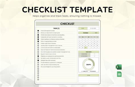Excel Checklist Template With Checkbox Download