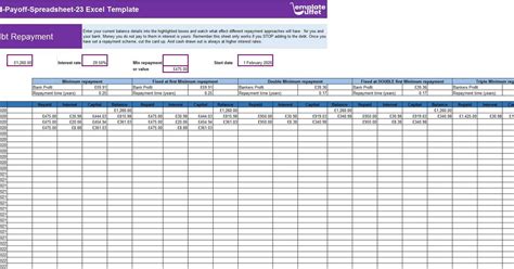 Excel Credit Card Payoff Template