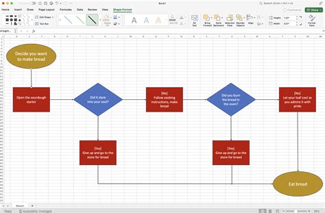 Excel Flow Diagram Template