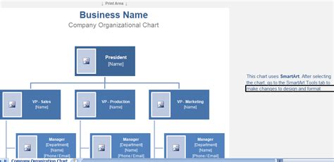 Excel Org Chart Templates