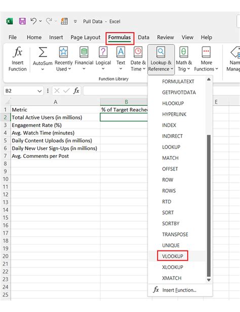 Excel Pull Data from Another Sheet VLOOKUP