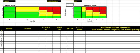 Excel Risk Assessment Template