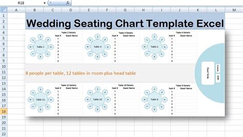 Excel Seating Chart Template Wedding