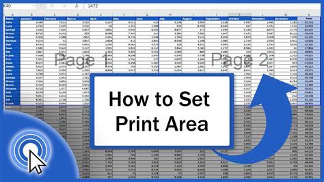 Excel Set Printable Area
