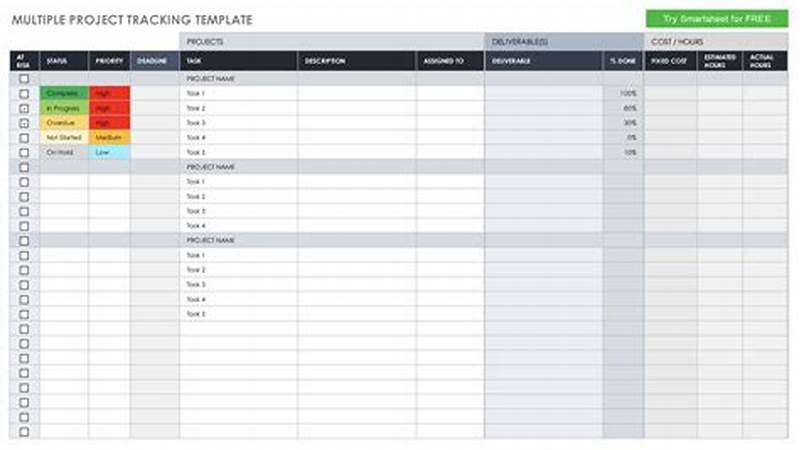 Excel Template For Multiple Project Tracking