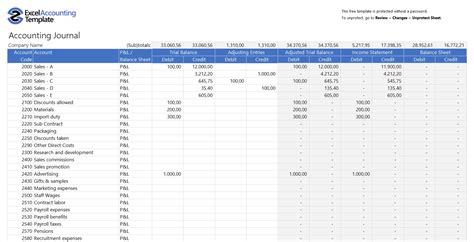 Excel Templates For Business Accounting