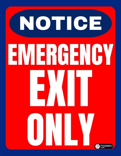 Exit Only Sign Printable Free