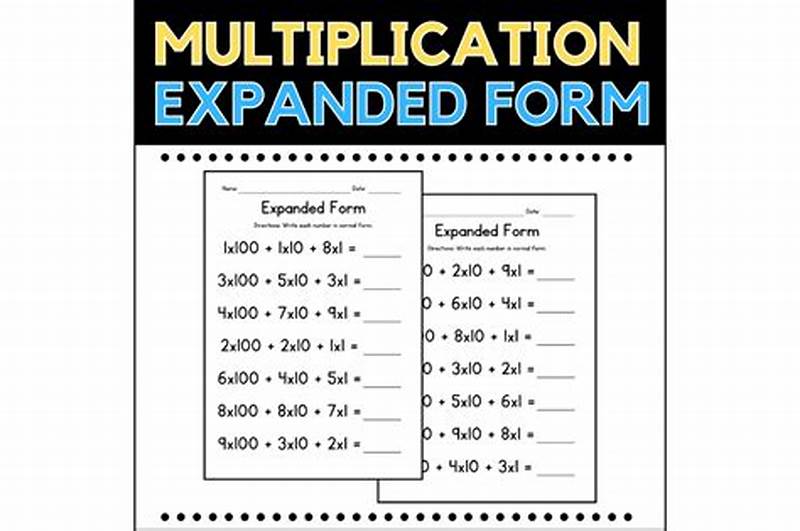 Expanded Form For Multiplication