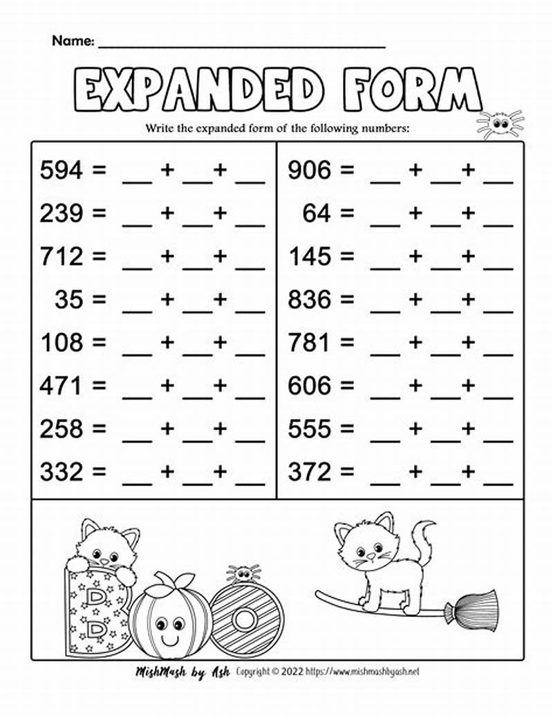 Expanded Form Worksheets