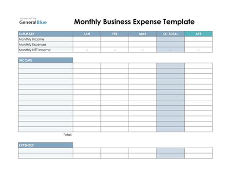 Expenses Spreadsheet Template Excel
