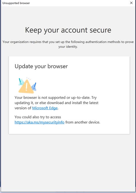 Expired Visual Studio browser credentials