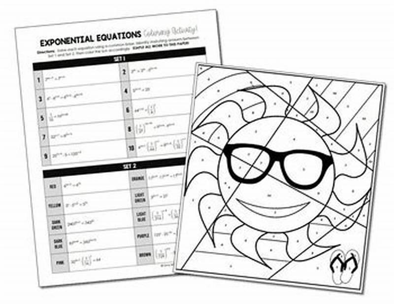 Exponential Equations Coloring Activity Answer Key
