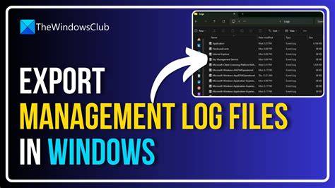 Export Management Log files in Windows 11