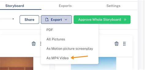Export Storyboard